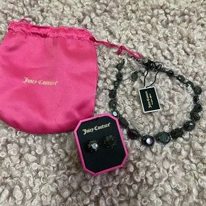 Juicy Couture Oversized Black Stone Set
